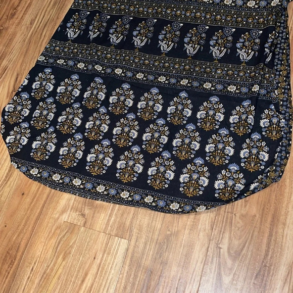 Lara Ethnics women’s dress medium large cover up kimono sleeve maxi floral black - Picture 4 of 8